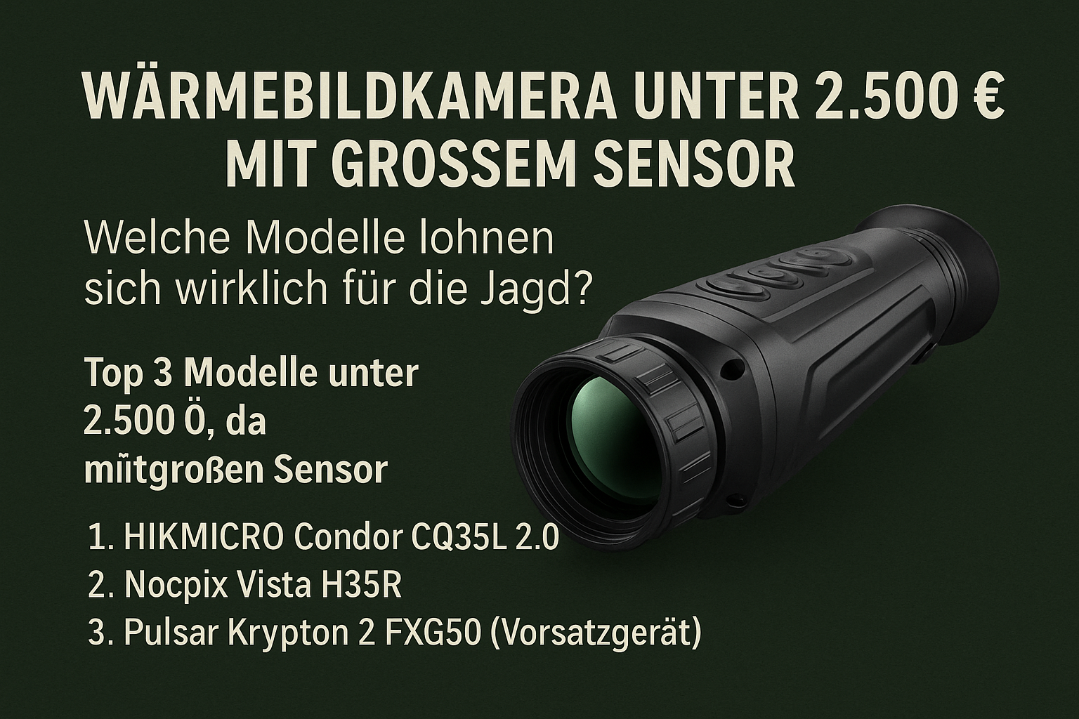 Wärmebildkamera unter 2.500 € mit großem Sensor