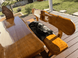 3-teilige Sitzgarnitur, Pappel Holz massiv, rustikal, Outdoor