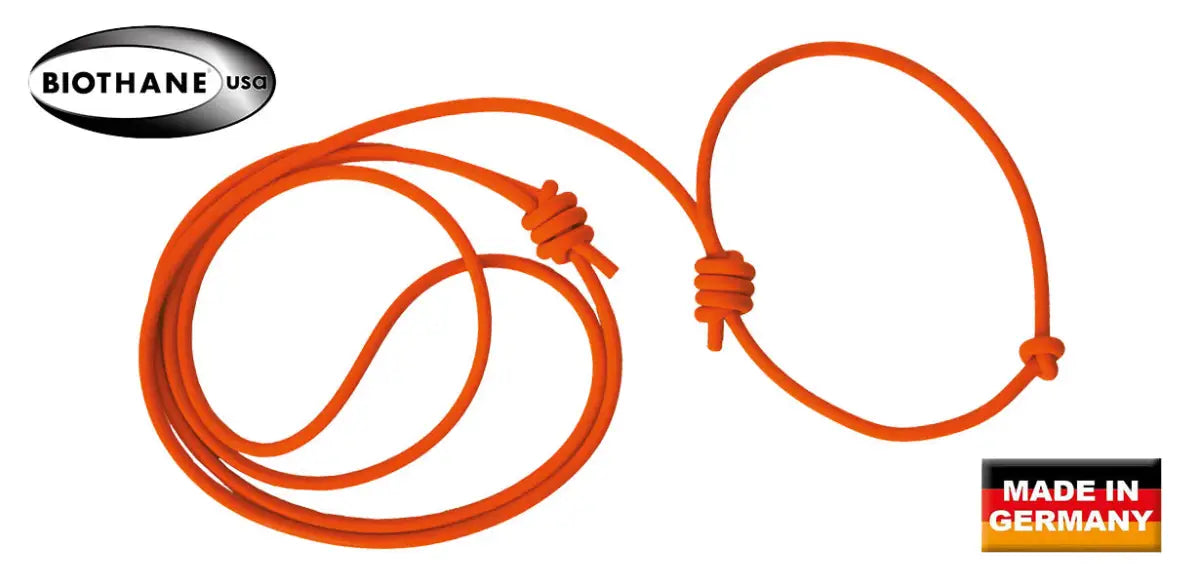 Es handelt sich hier um AKAH BioThane® Umhängeleine mit Halsung rund für die Jagd.