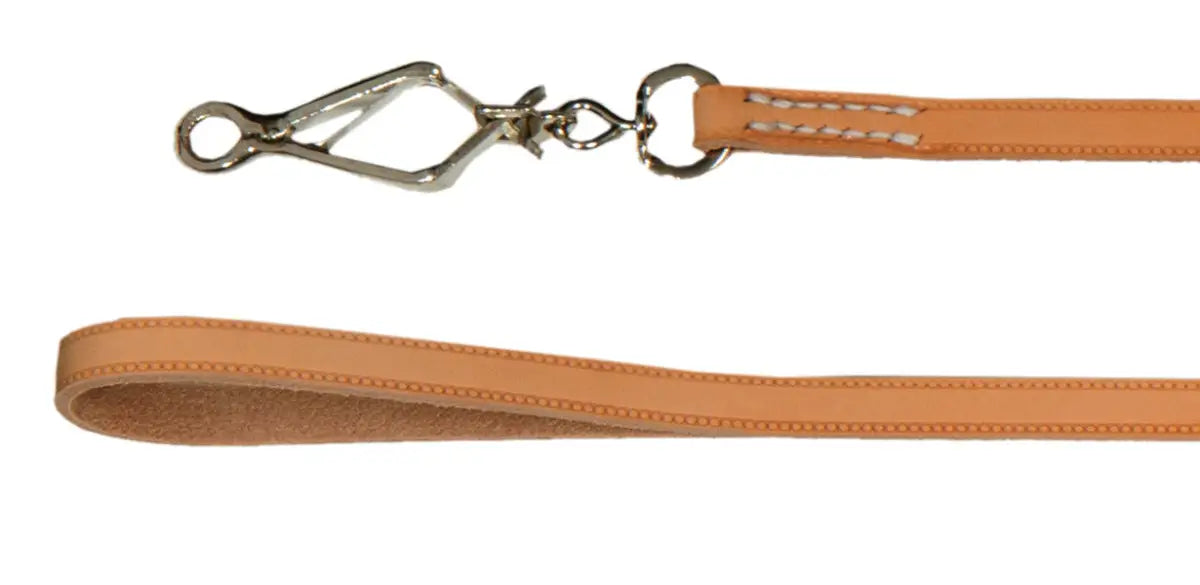 Es handelt sich hier um AKAH Umhängeleine aus Fahlleder für die Jagd.