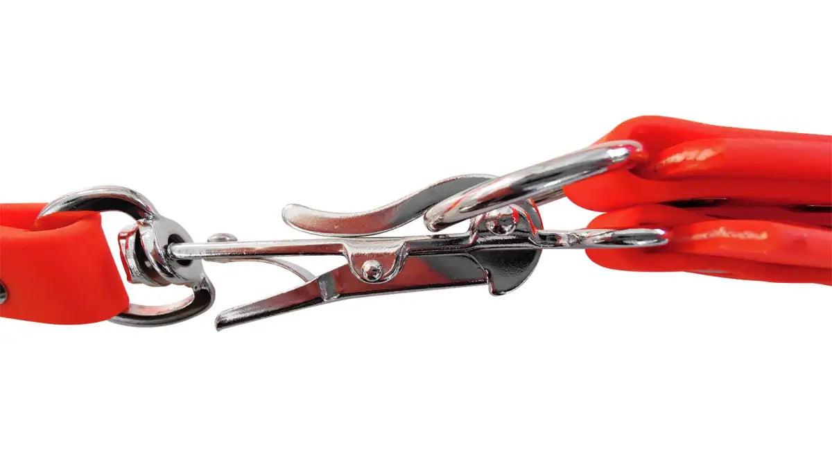 Es handelt sich hier um AKAH BioThane® Umhängeleine mit Halsung für die Jagd.