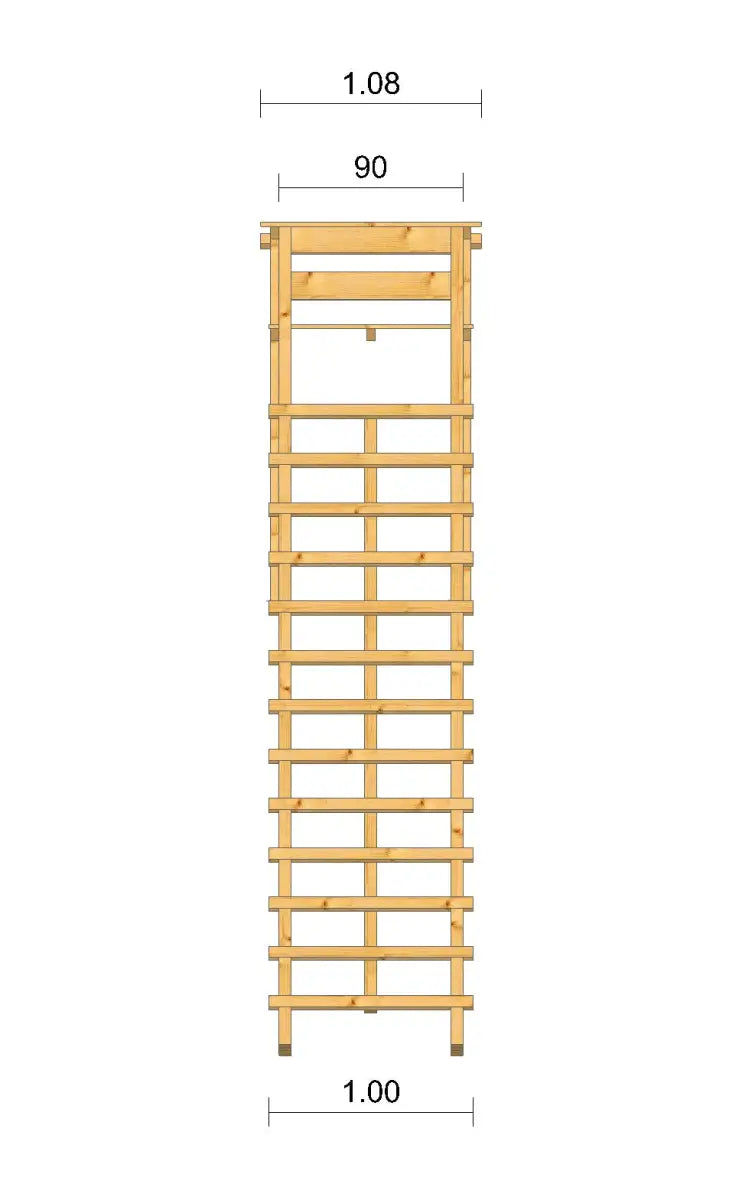 Ansitzleiter / Drückjagdleiter groß mit Dach, Höhe 4,06 m für die Jagd.