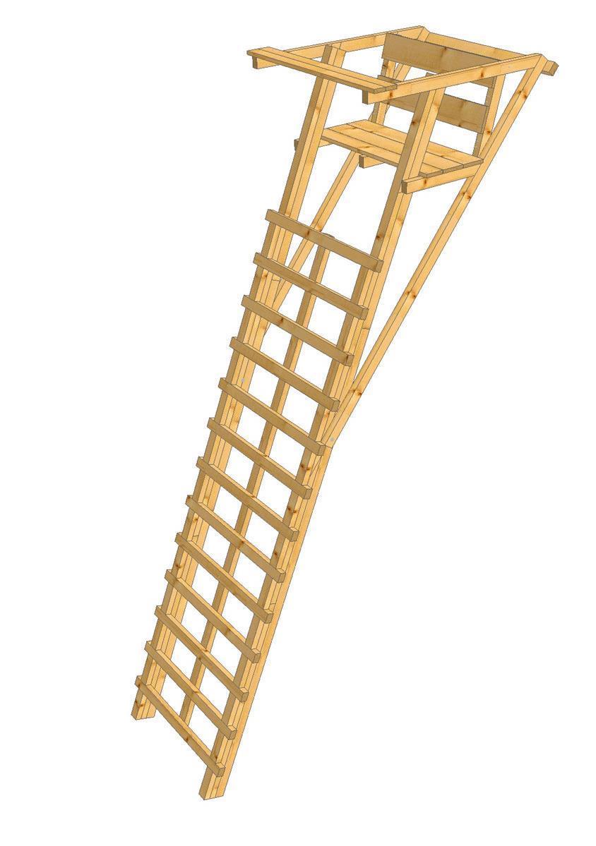 Ansitzleiter / Drückjagdleiter groß, ohne Dach, Höhe 4,06 m für die Jagd.