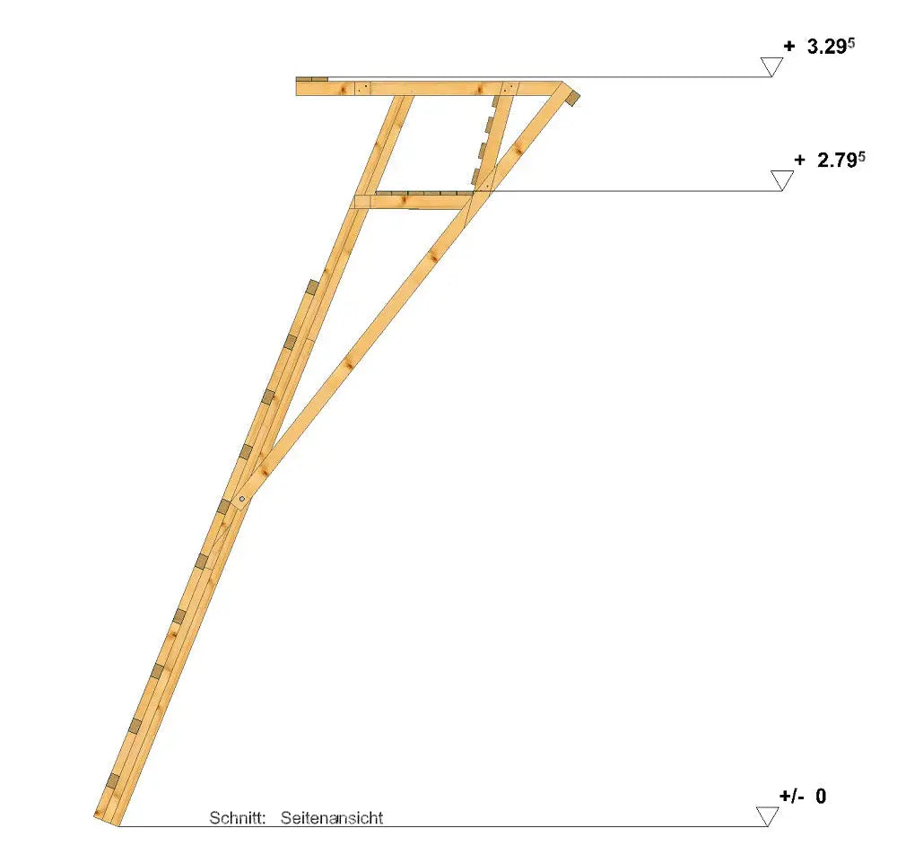 Es handelt sich hier um Ansitzleiter / Drückjagdleiter, ohne Dach 3,29 m Höhe für die Jagd.