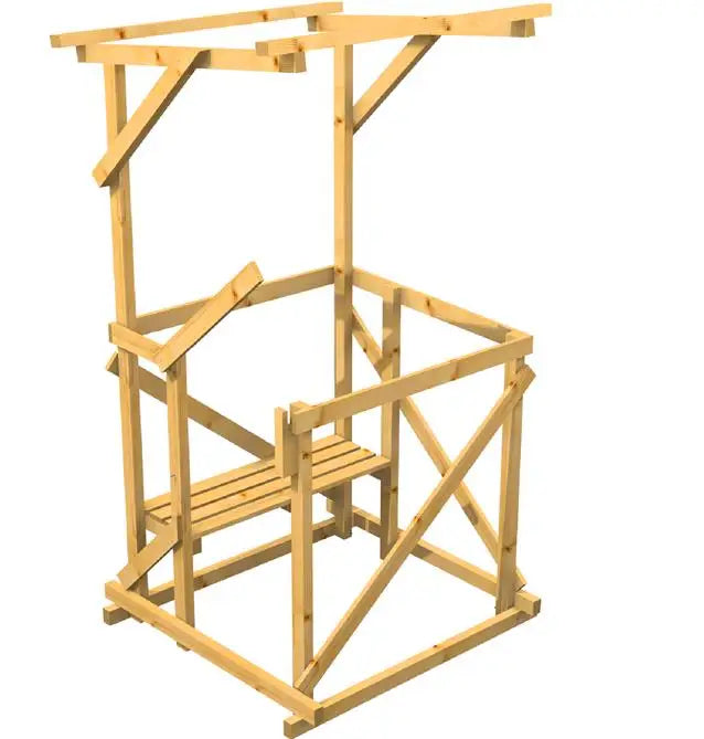 Es handelt sich hier um Ansitzschirm mit Dach für Pickup, Jagdbock für die Jagd.