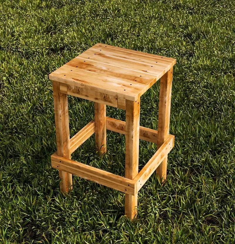 Es handelt sich hier um Barhocker rustikal passend zum Stehtisch für Haus und Garten.