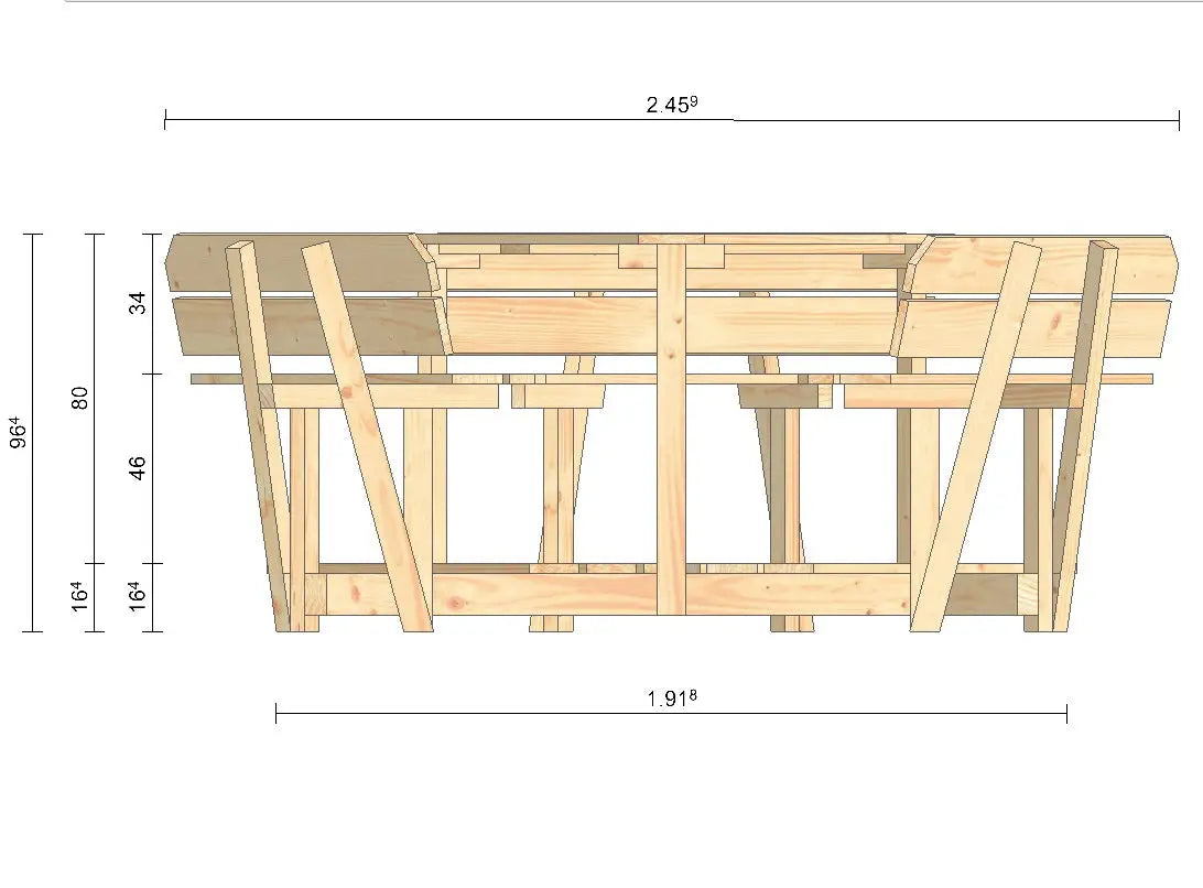 Es handelt sich hier um Skizze zur Sitzgruppe für 6 Personen für die den Garten oder Terrasse.