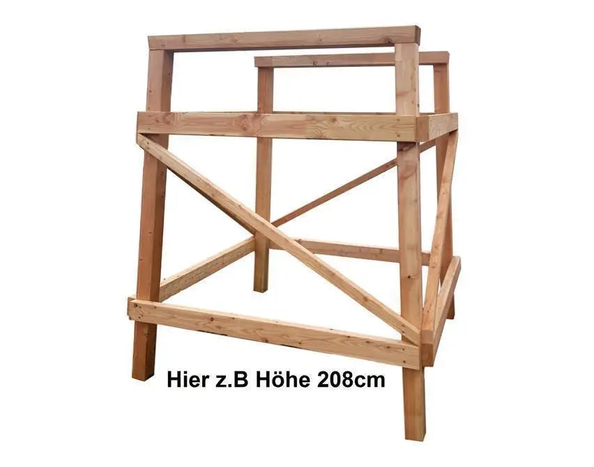 Es handelt sich hier um Bockgerüst für Kanzel aus Lärchenholz - verschieden Größen und Höhen für die Jagd.