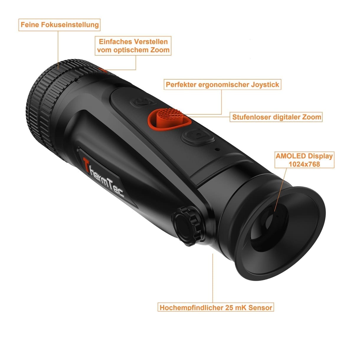 Es handelt sich hier um ThermTec Wärmebildkamera Cyclops 350D Pro für die Jagd.