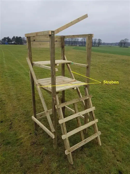 Drückjagdbock klappbar DBK 3 m Höhe, Leiter schräg für die Jagd.