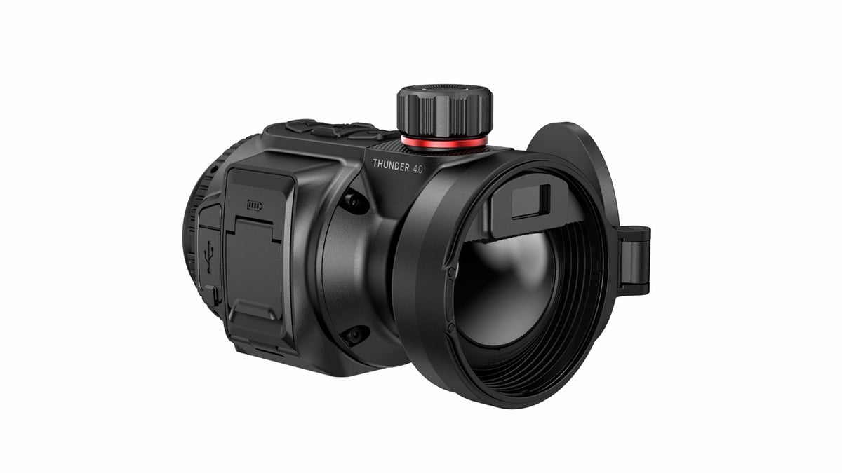 HIKMICRO Thunder TQ50CL Wärmebild Vorsatzgerät mit LRF – Frontansicht Objektiv