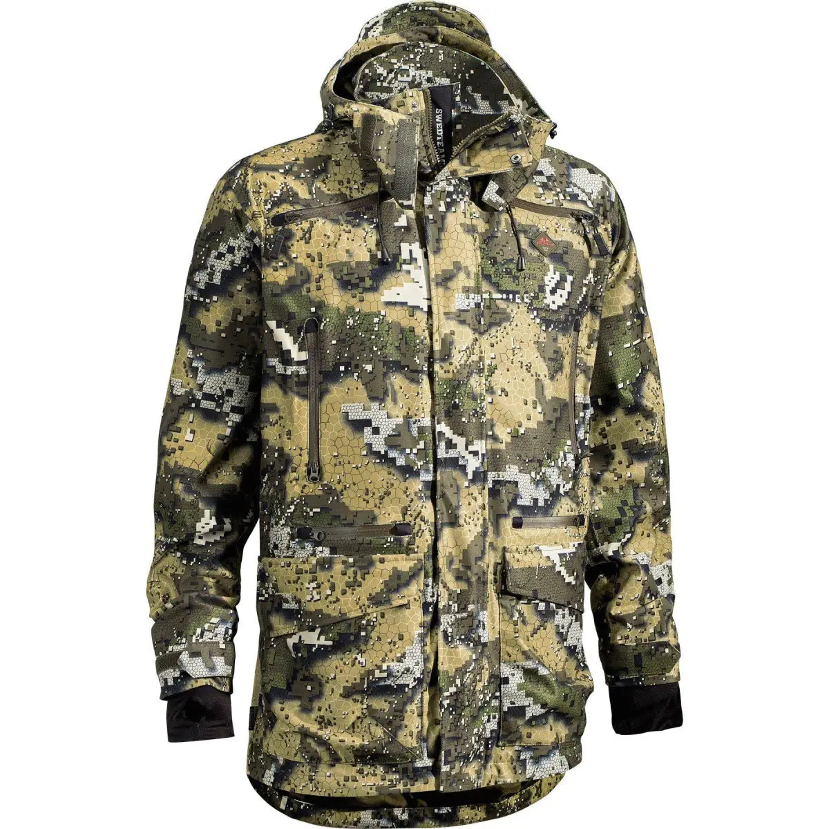 Es handelt sich hier um Herren Jagdjacke Ridge Thermo Classic Desolve Veil Swedteam für die Jagd.