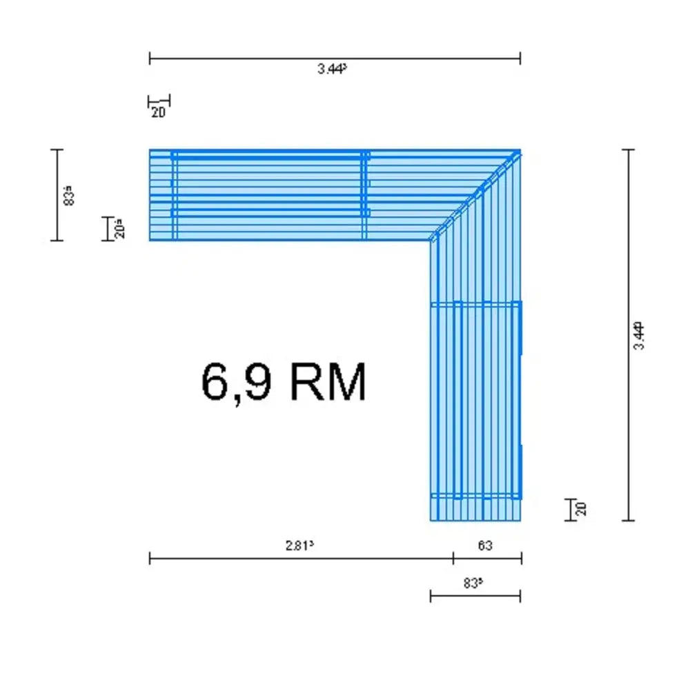 Kaminholzregal "Beers" über Eck XXL für die Jagd.