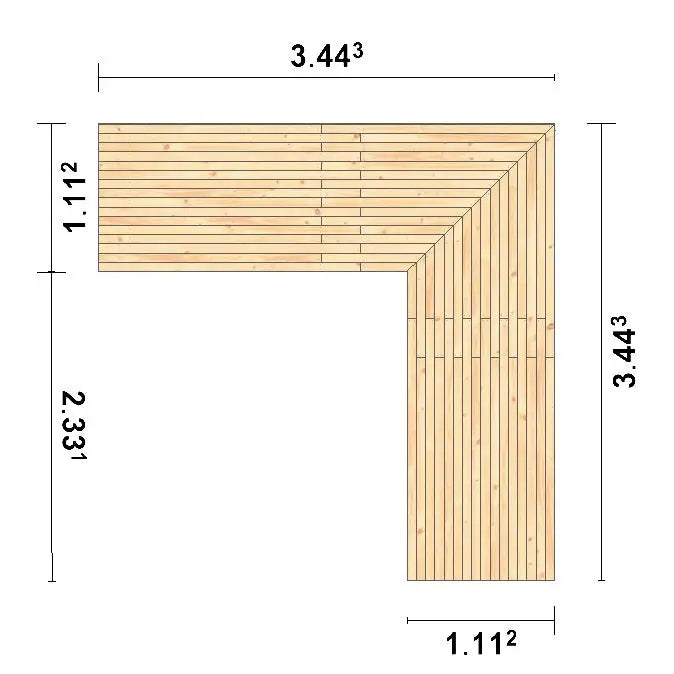 Es handelt sich hier um Kaminholzregal "Beers" über Eck XXXL für die Jagd.
