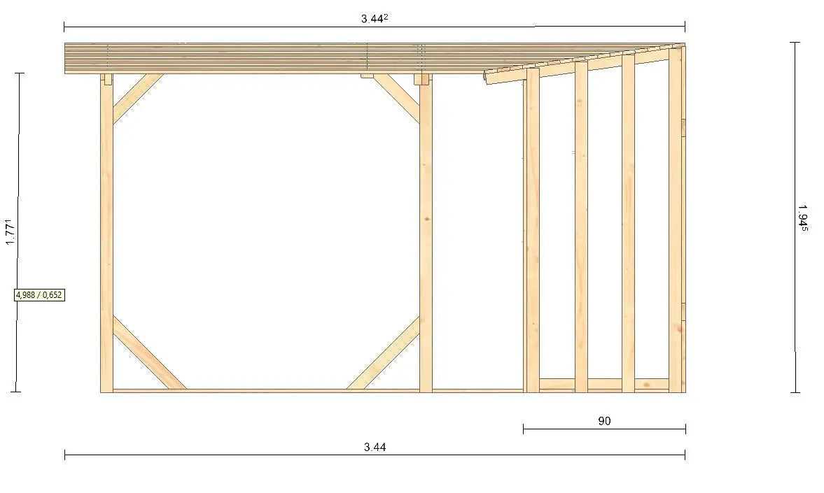 Es handelt sich hier um Kaminholzregal "Beers" über Eck XXXL für die Jagd.