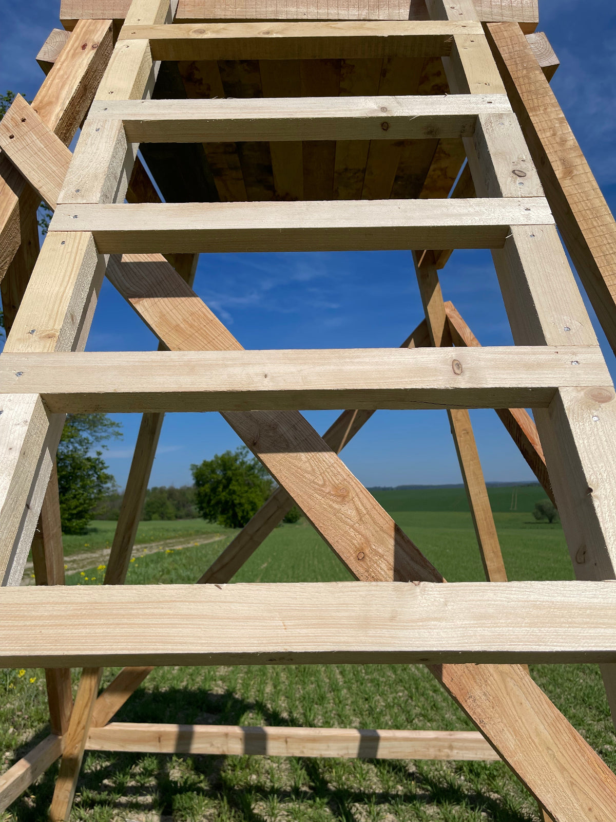 Kanzelunterbau Kanzelbock - Ansicht Leiter