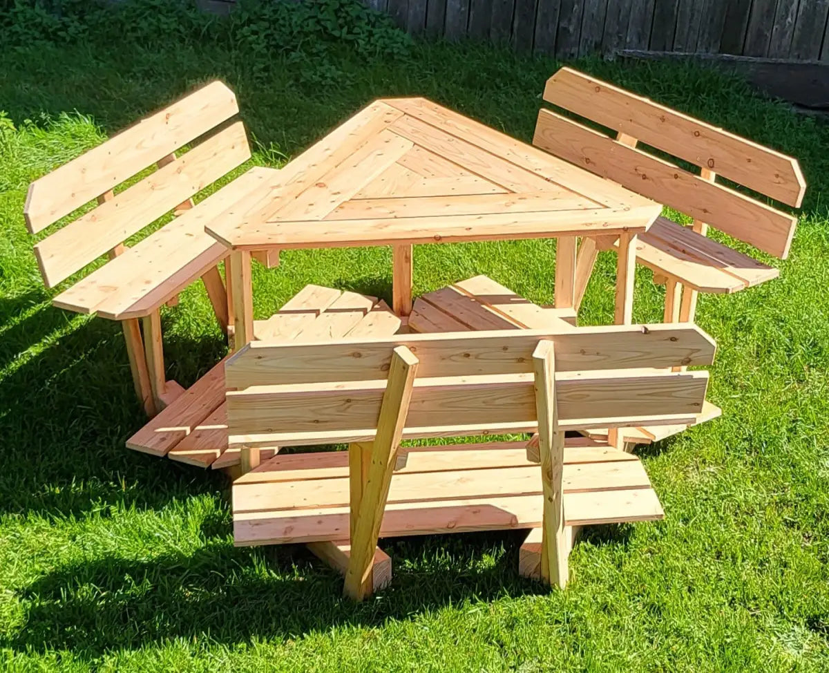 Es handelt sich hier um Sitzgruppe für 6 Personen für den Garten oder die Terrasse.