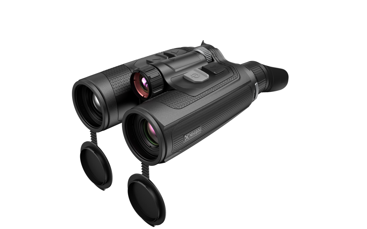 NOCPIX OMNI H35R 8K-Multispektral-Fernglas – Gesamtansicht Wärmebild- und Digitalkanal im Vergleich