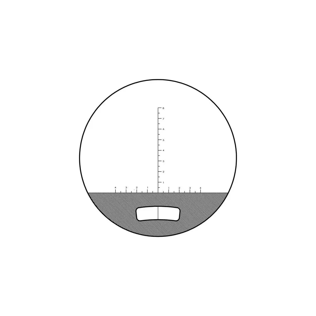 Die Kompassanzeige Strichplatte des Noblex Fernglas NF 7x50 C inception
