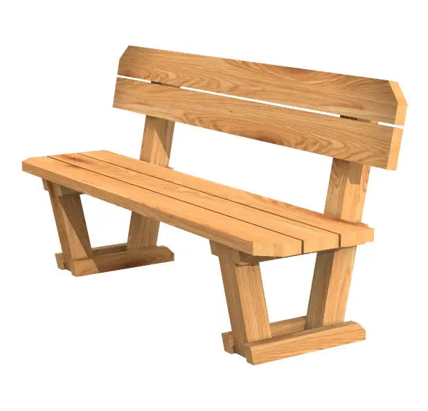 Es handelt sich hier um Parkbank mit Rückenlehne rustikal für die Jagd.