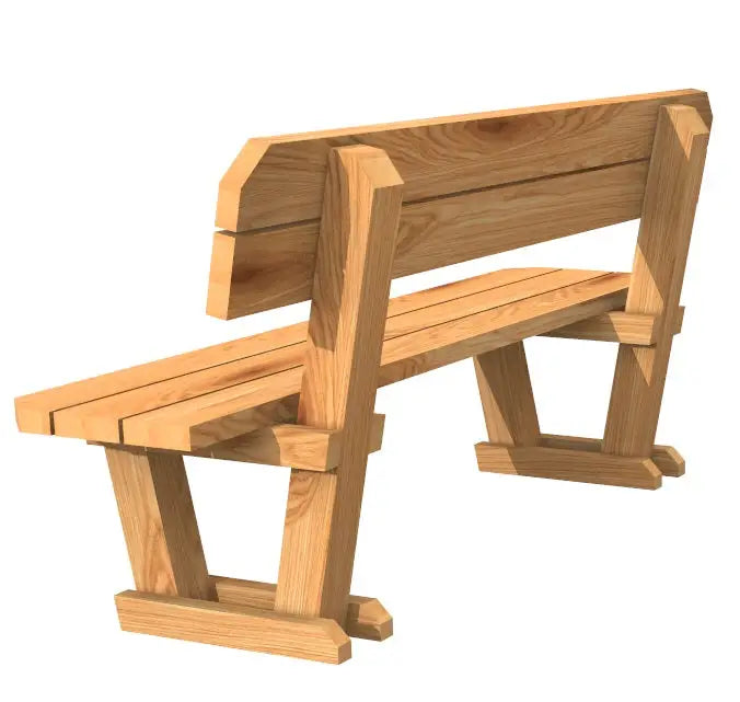 Es handelt sich hier um Parkbank mit Rückenlehne rustikal für die Jagd.