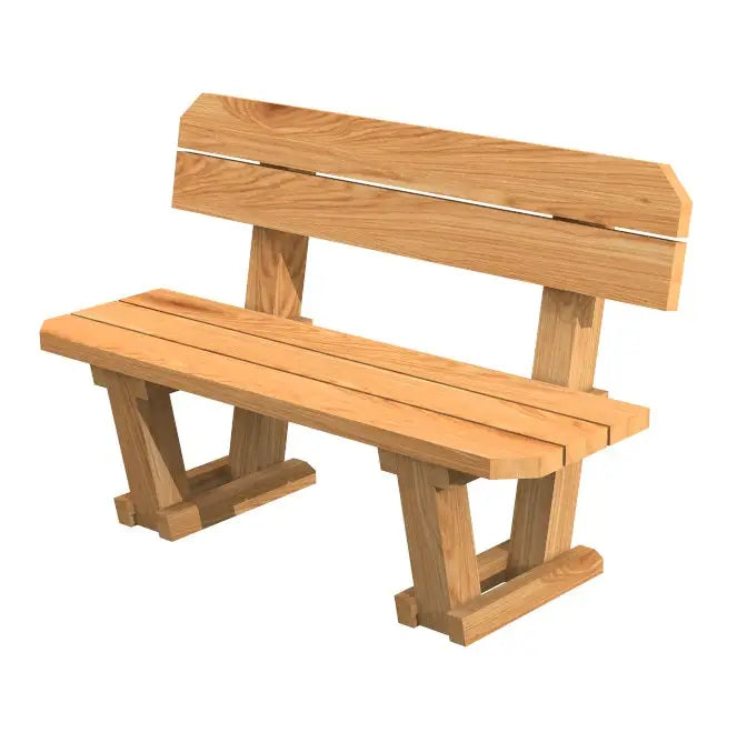 Es handelt sich hier um Parkbank mit Rückenlehne rustikal für die Jagd.