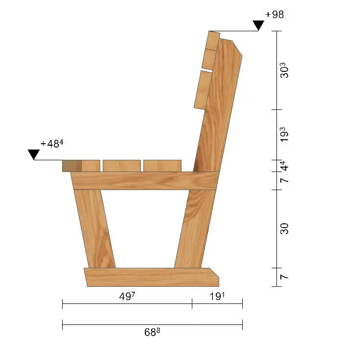 Es handelt sich hier um Parkbank mit Rückenlehne rustikal für die Jagd.