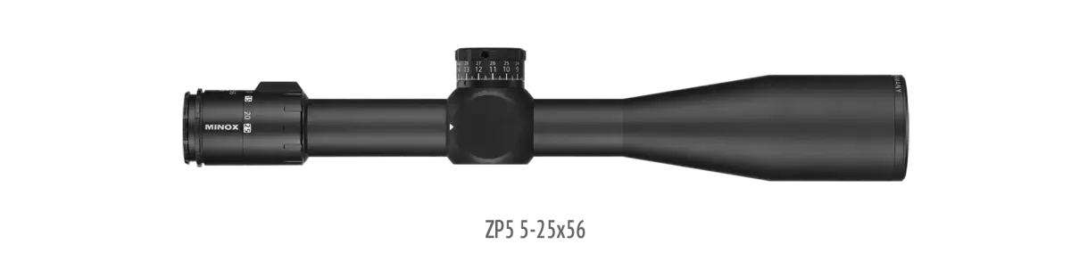 Es handelt sich hier um MINOX Zielfernrohr PRO ZP5 5-25x56 für die Jagd.