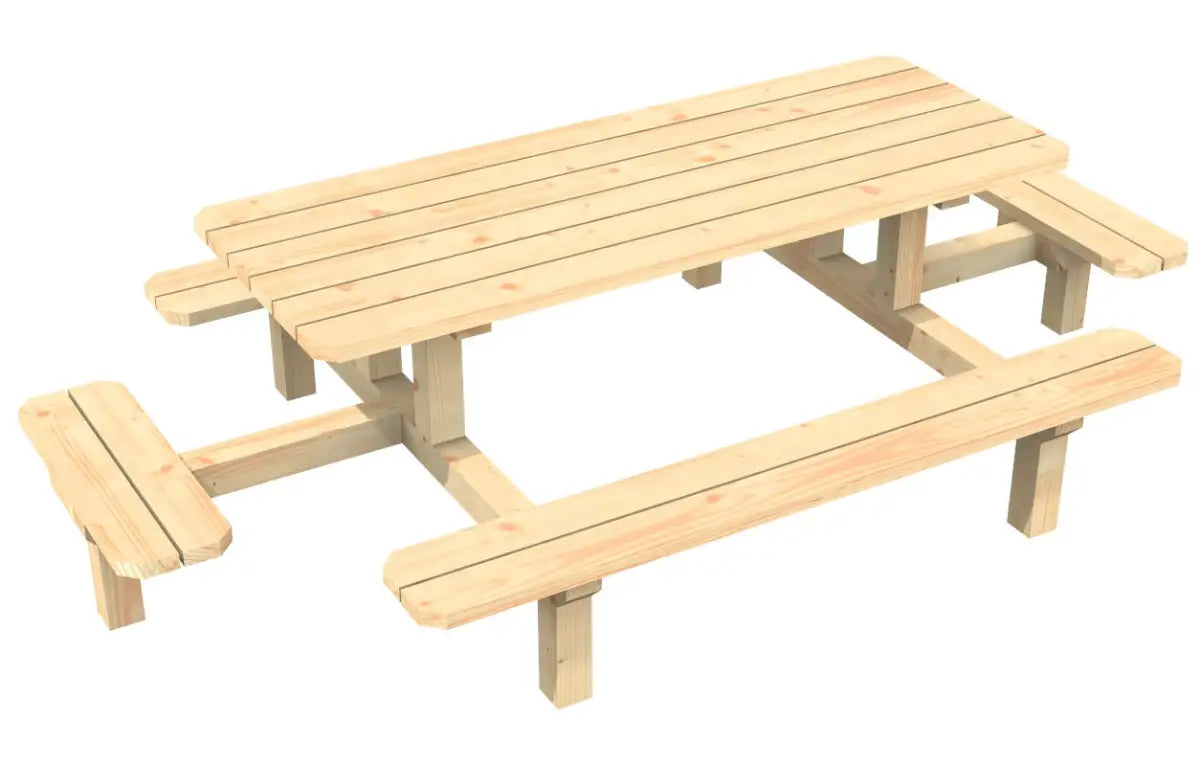 Es handelt sich hier um Rustikale Sitzgruppe für 14 Personen für die Jagd.