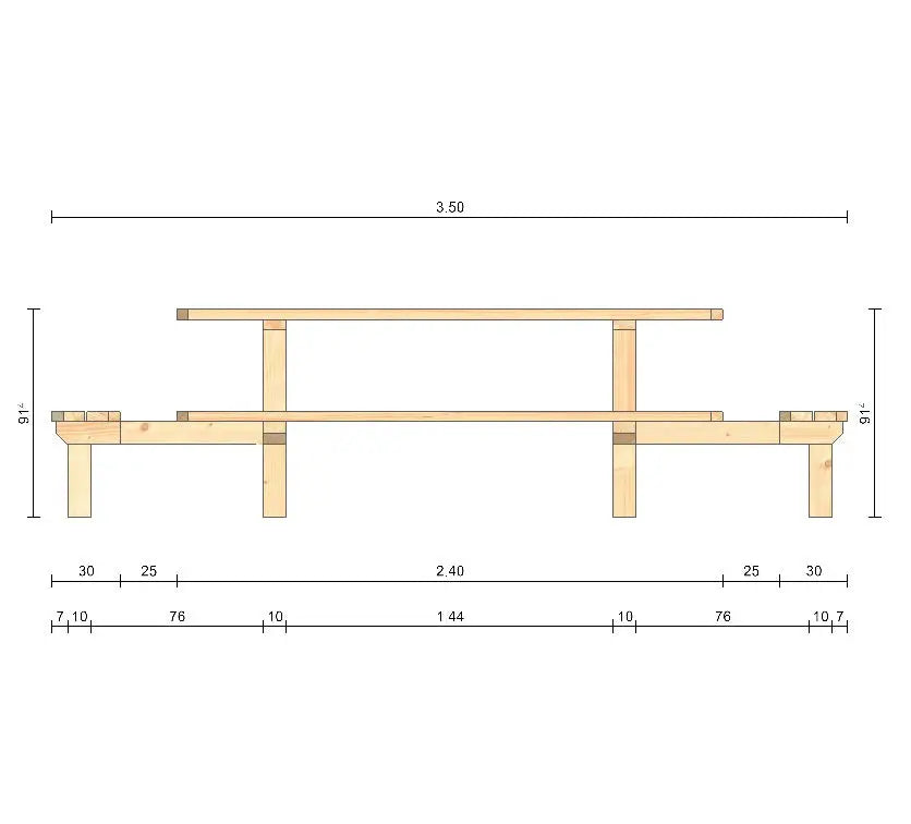 Es handelt sich hier um Rustikale Sitzgruppe für 14 Personen für die Jagd.