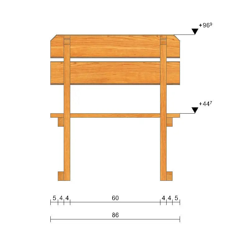 Es handelt sich hier Rustikale Sitzgruppe für 2 Pers. mit Rückenlehne für die Jagd.