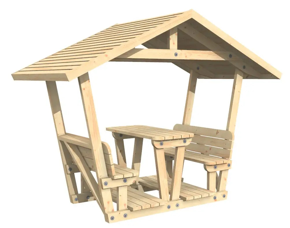 Es handelt sich hier um Schutzhütte Sitzgruppe überdacht für 6 Personen für die Jagd.