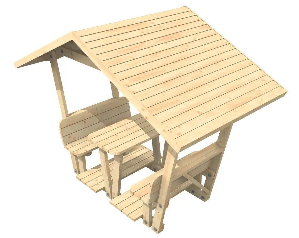 Es handelt sich hier um Schutzhütte Sitzgruppe überdacht für 6 Personen für die Jagd.