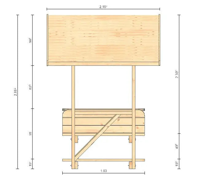 Es handelt sich hier um Schutzhütte Sitzgruppe überdacht für 6 Personen für die Jagd.