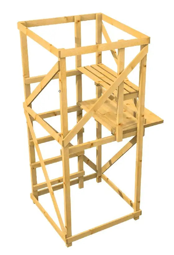 Drückjagdbock Ansitzbock "Flexi" Holz, Drückjagdansitz für die Jagd, Konstruktionszeichnung