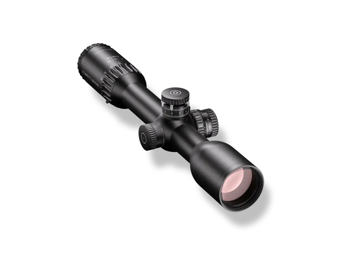 Es handelt sich hier um Zielfernrohr 3-18x42 Meta Schmidt & Bender für die Jagd.