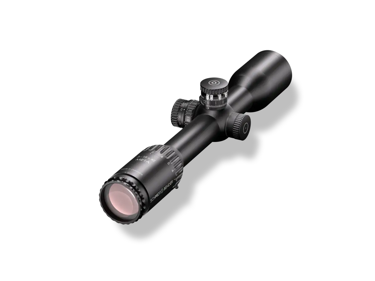 Es handelt sich hier um Zielfernrohr 3-18x42 Meta Schmidt & Bender für die Jagd.