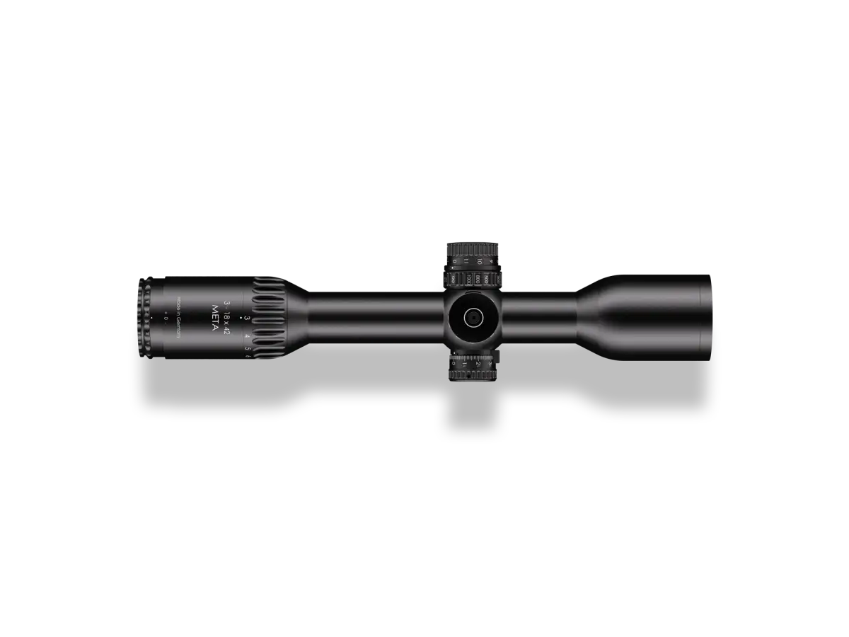 Es handelt sich hier um Zielfernrohr 3-18x42 Meta Schmidt & Bender für die Jagd.