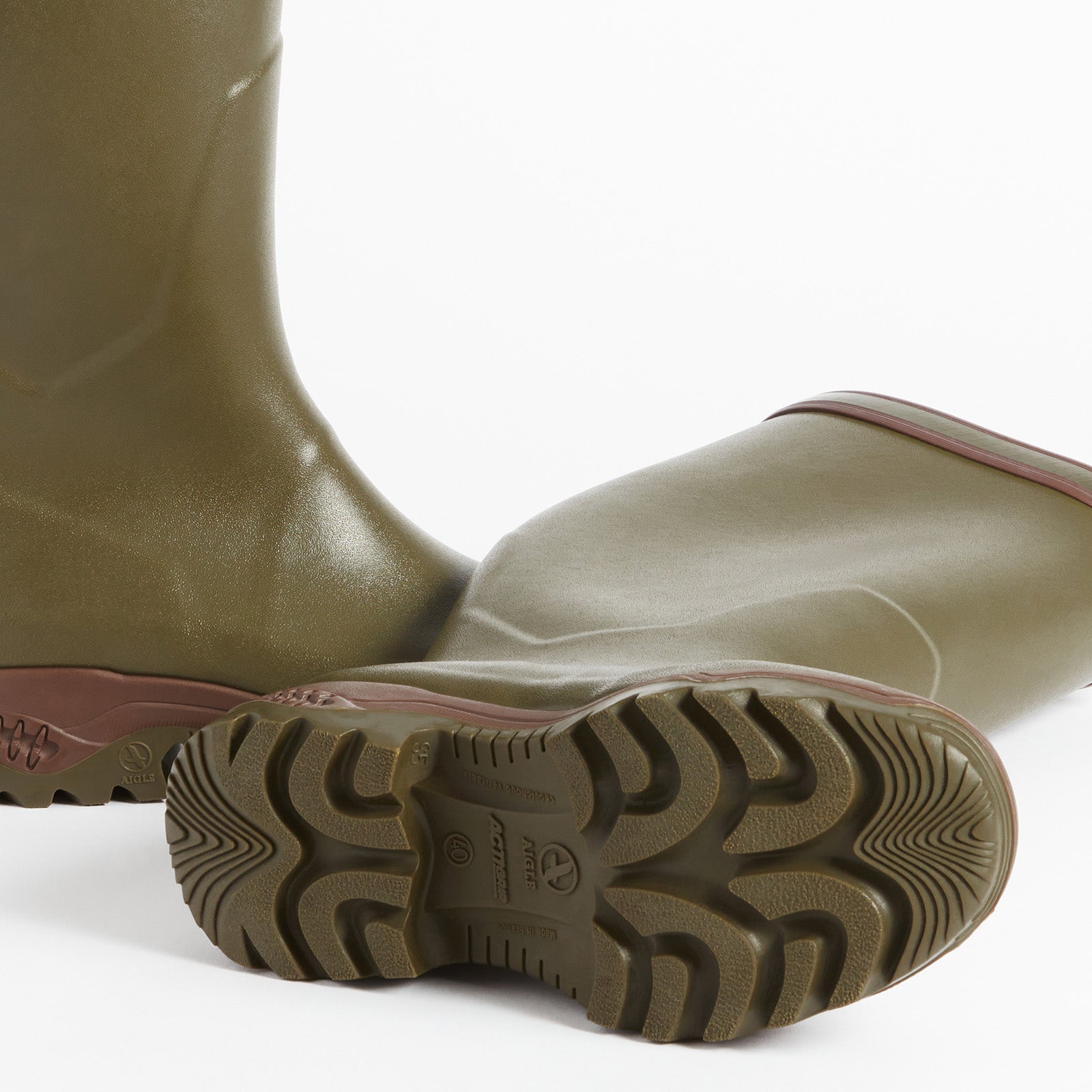 AIGLE PARCOURS® 2 Jersey khaki Gummistiefel für die Jagd.