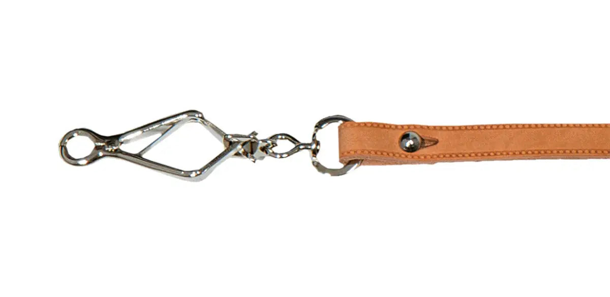Es handelt sich hier um AKAH Oberländerleine aus Fahlleder für die Jagd.