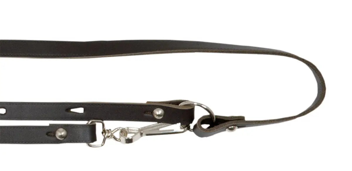 Es handelt sich hier um AKAH Oberländerleine aus Sattelleder für die Jagd.