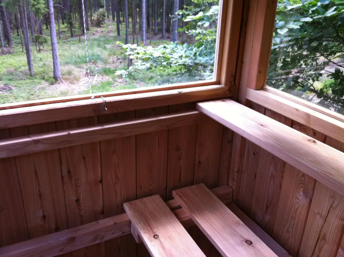 Jagdkanzel Lärche geschlossen, mit Plexiverglasung OHNE Unterbau und Leiter