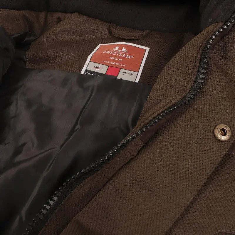 Es handelt sich hier um Herren Jagdjacke Crest Booster Classic Olive Green Swedteam für die Jagd.
