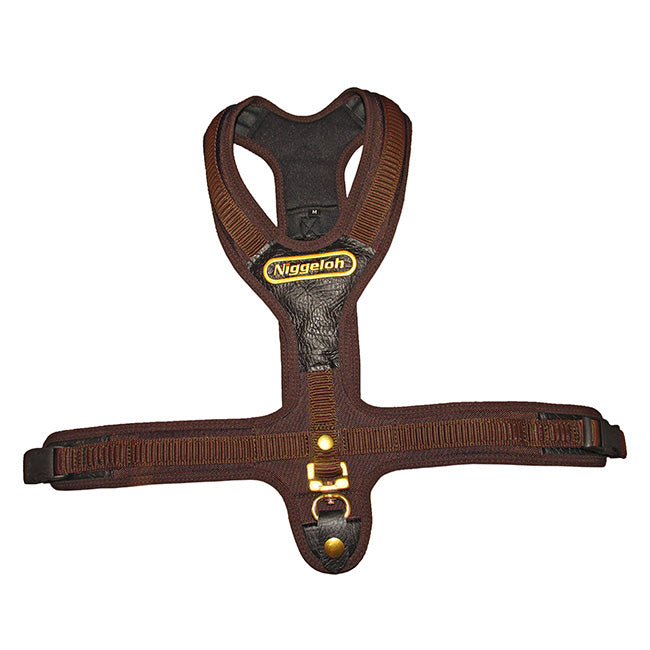 Schweißhundegeschirr Follow 2 in braun von Niggeloh, für den Jagdhund.
