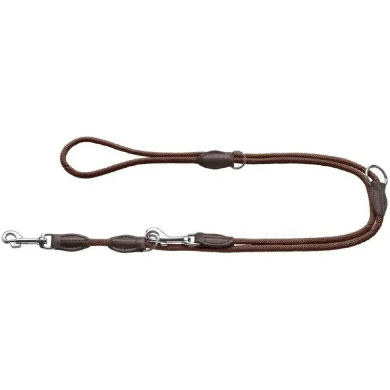 Es handelt sich hier um Hunter Verstellbare Führleine Freestyle Braun/Tau für die Jagd.