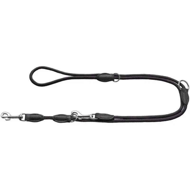 Es handelt sich hier um Hunter Verstellbare Führleine Freestyle Schwarz/Tau für die Jagd.