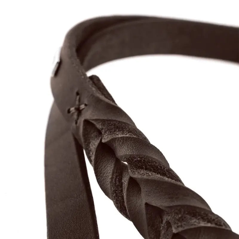 Es handelt sich hier um Hunter Verstellbare Führleine Softvollrindleder/Dunkelbraun für die Jagd.