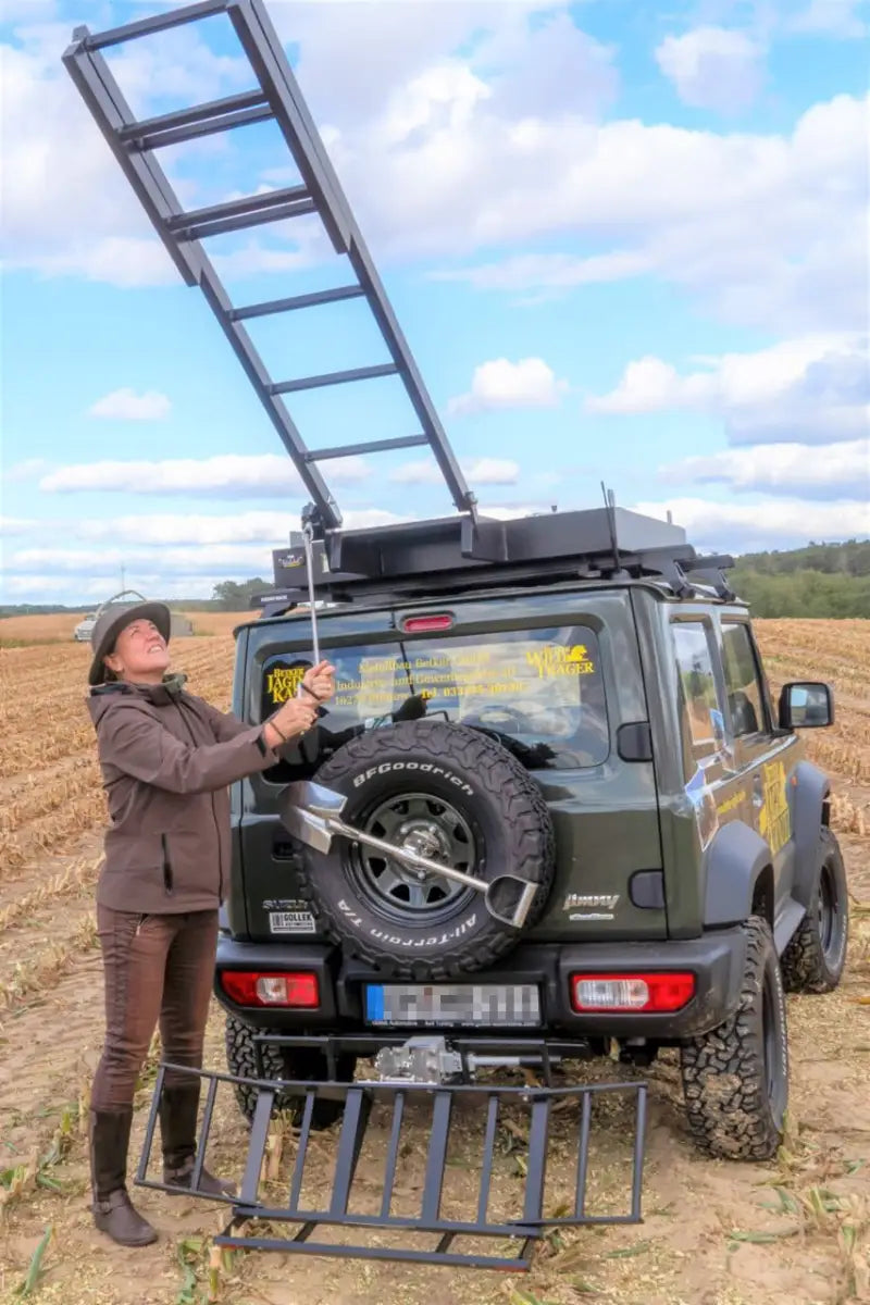 Es handelt sich hier um Mobile Jagdkanzel Betkerfür die Jagd.