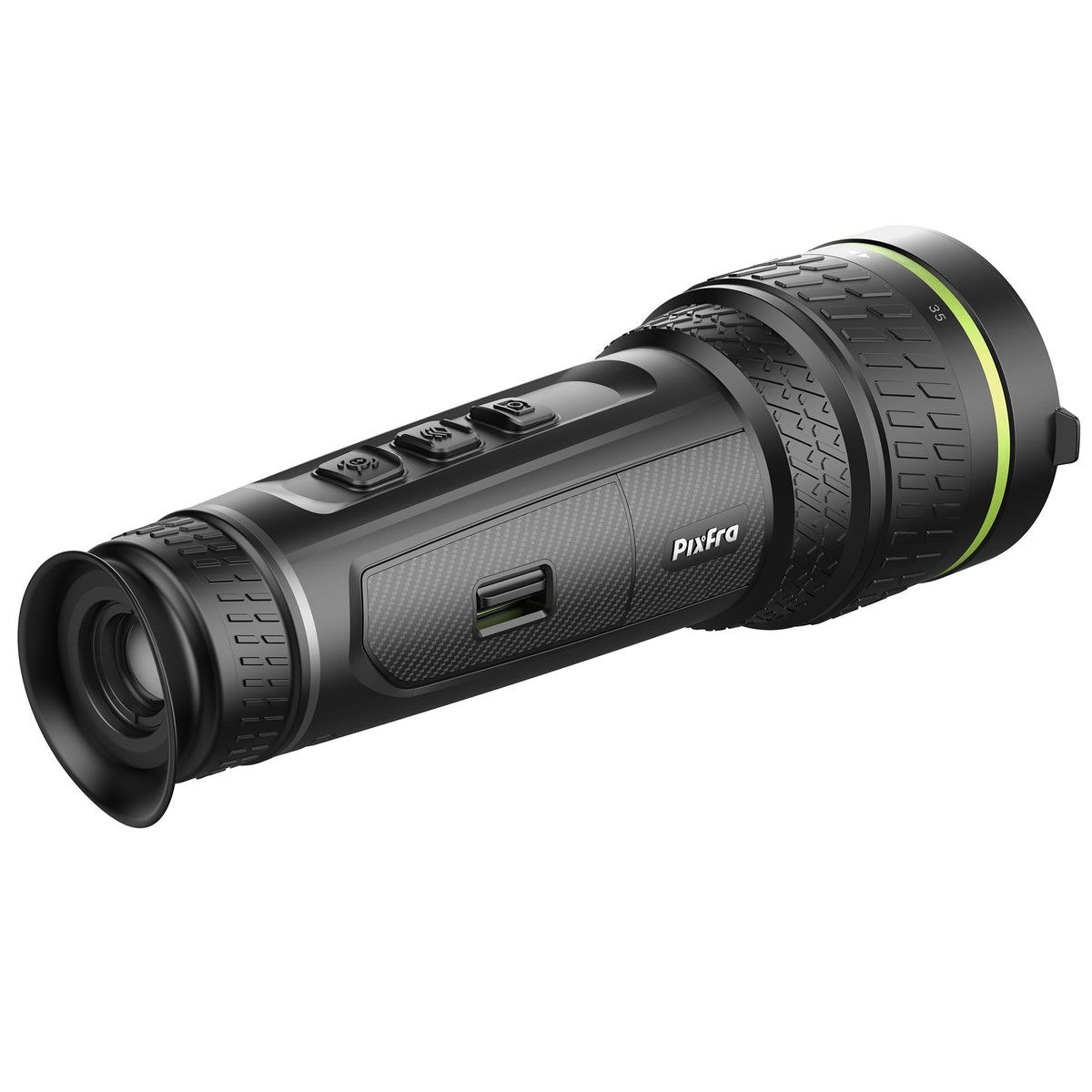 PIXFRA Sirius SA70D Wärmebildmonokular – Seitenansicht