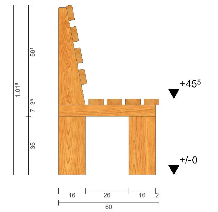 Es handelt sich hier um Maße für Gartenbank mit Rückenlehne Parkbank Lärche massiv Holzbank rustikal für Haus und Garten.